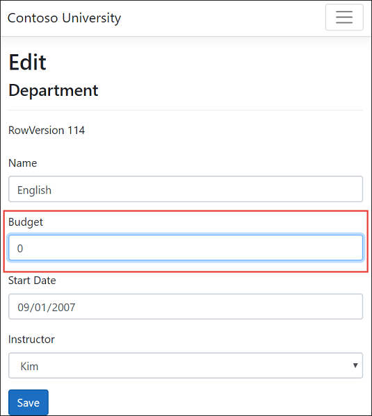 The database operation was expected to affect 1 row(s), but actually affected 0 row(s); 解决乐观并发